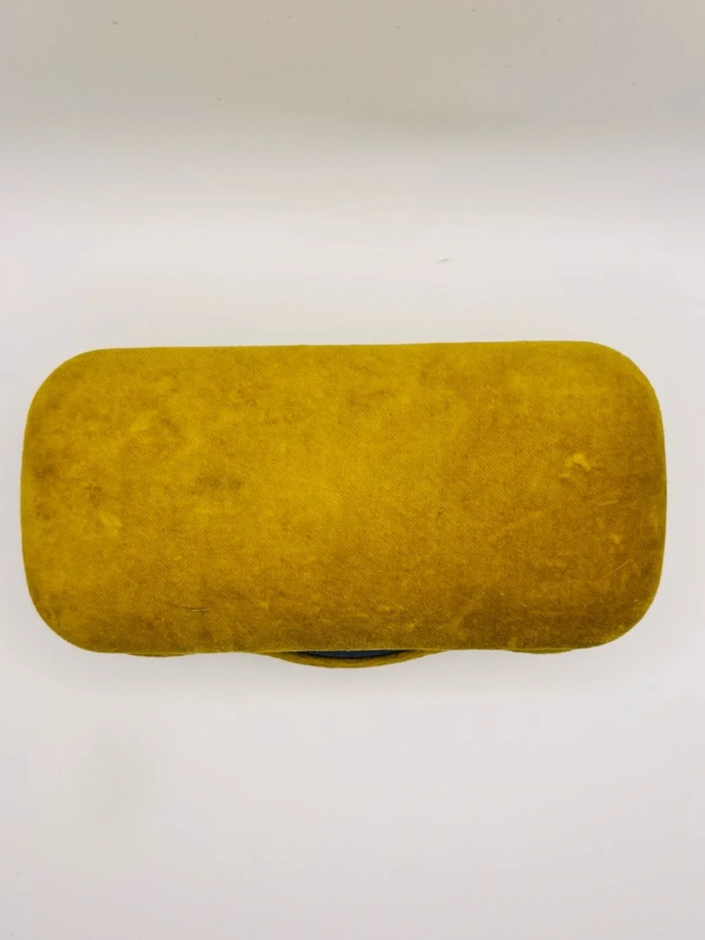 Gucci Velvet Eyeglass Case Yellow Gold Blue Interior EUC